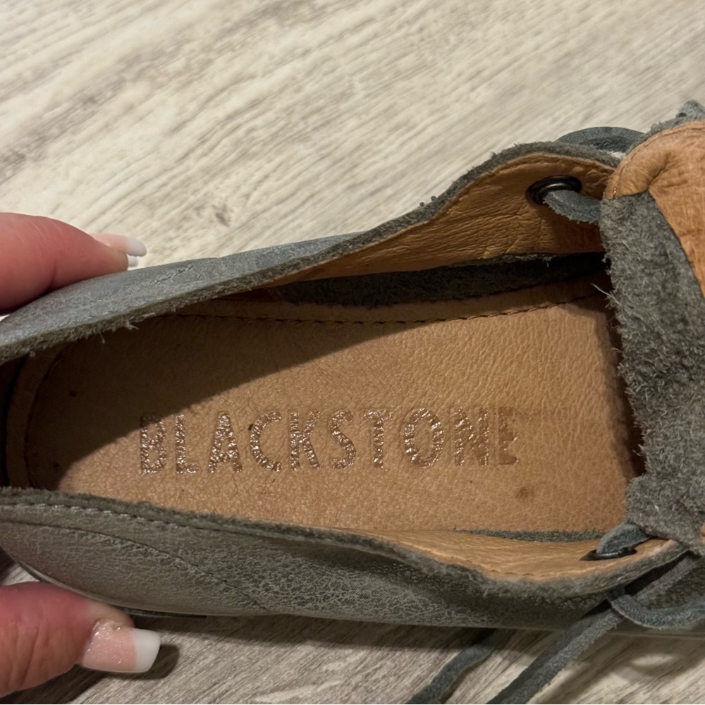BLACKSTONE Gray FULL LEATHER Women's Fashion Sneakers SIZE 36 EUC WORN ONCE - Picture 13 of 14